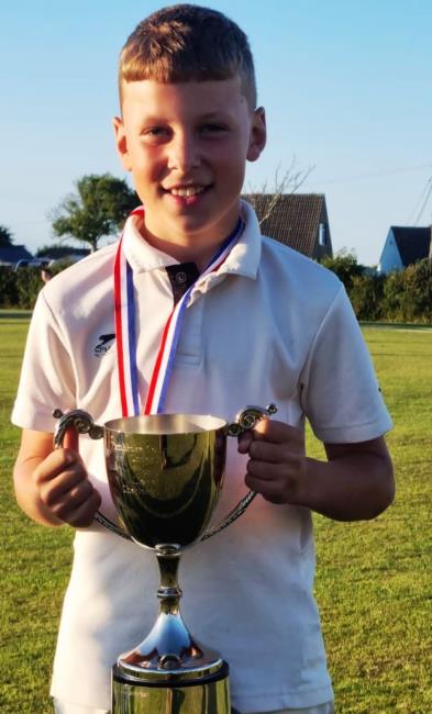Rhys Tennick - with the cup